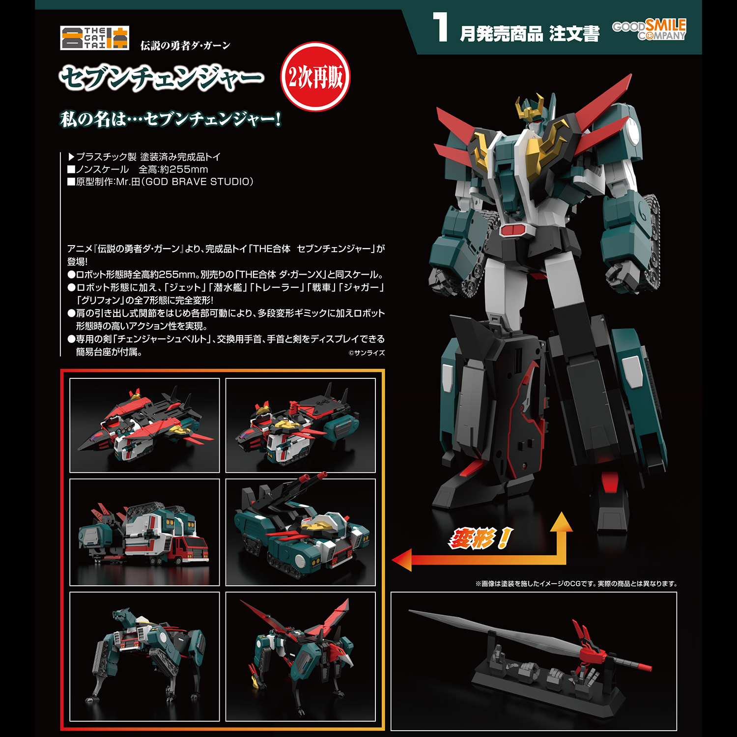 THE GATTAI Seven Changer (2nd re-run)
